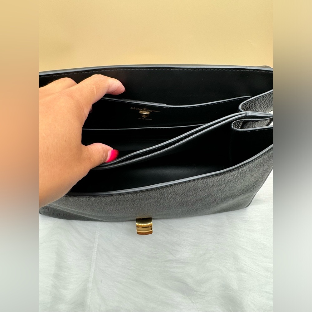 SOLD Salvatore Ferragamo Gancini Top Handle Bag - Picture 9 of 9